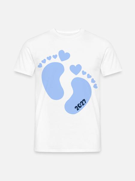 Baby Geburt 2027 Junge - Männer T-Shirt - Weiß