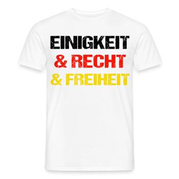 Einigkeit Recht Freiheit Schwarz Rot Gold - Männer T-Shirt - Weiß - Vorne - AI Model Male 178 dark (178cm)