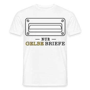 Nur gelbe Briefe – humorvolles Post-Design - Männer T-Shirt - Weiß - Vorne - AI Model Male 178 dark (178cm)