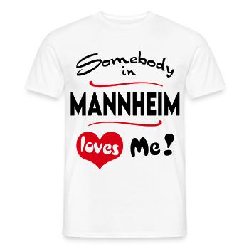 Mannheim Stadt Urban T-Shirt City Heimatliebe Town - Männer T-Shirt - Weiß - Vorne - AI Model Male 178 dark (178cm)
