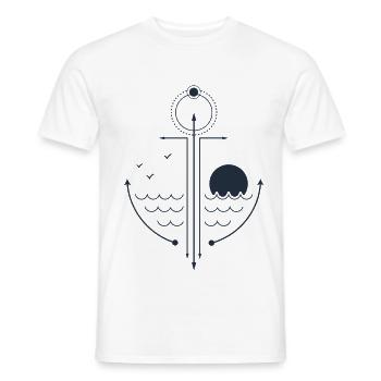 Anker Tattoo Design Maritim - Männer T-Shirt - Weiß - Vorne - AI Model Male 178 dark (178cm)