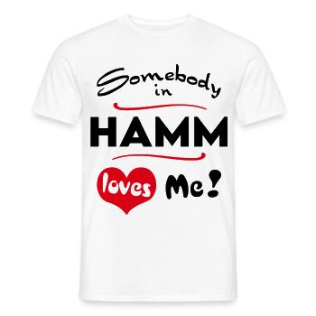 Hamm Stadt Urban T-Shirt City Heimatliebe Town - Männer T-Shirt - Weiß - Vorne - AI Model Male 178 dark (178cm)