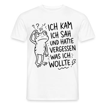 Ich kam ich sah und hatte vergessen was ich wollte - Männer T-Shirt - Weiß - Vorne - AI Model Male 178 dark (178cm)