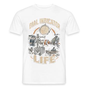 Industriemechaniker Dial Indicator Life - Männer T-Shirt - Weiß - Vorne - AI Model Male 178 dark (178cm)