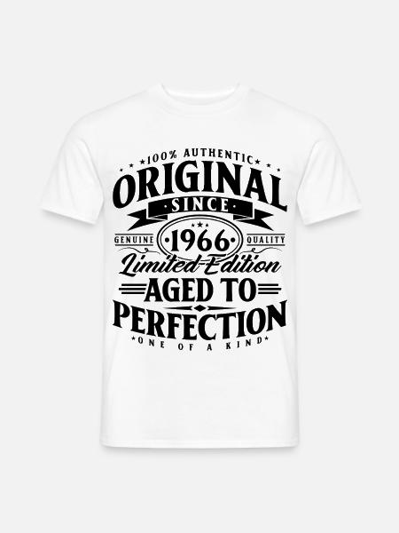 Original 1966 Jahrgang Geburtstag Vintage Retro - Männer T-Shirt - Weiß