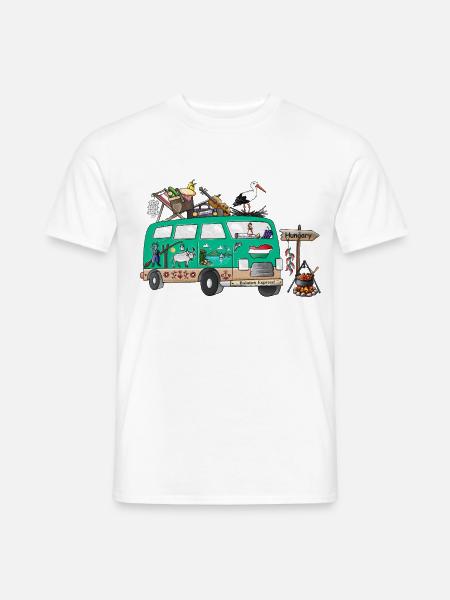 Ungarn Camper Wohnmobil - Männer T-Shirt - Weiß