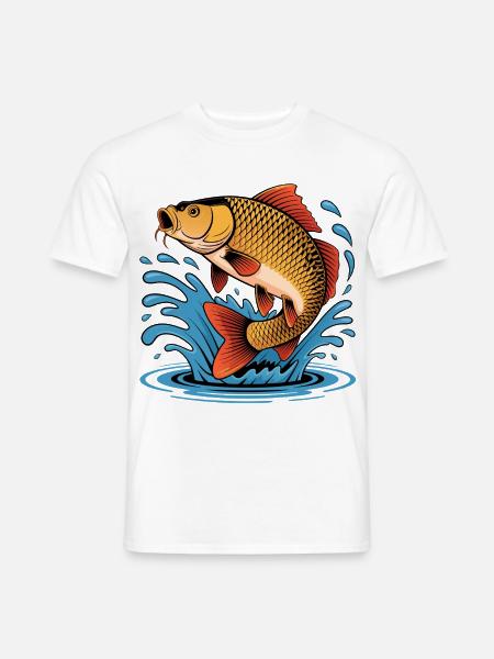 Karpfen Angeln - Männer T-Shirt - Weiß