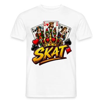 Skat  Kartenkunst - Männer T-Shirt - Weiß - Vorne - AI Model Male 178 dark (178cm)