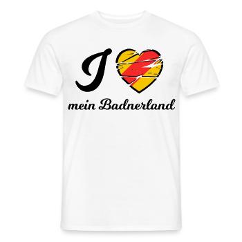 Herz im Street-Style Badnerland - Männer T-Shirt - Weiß - Vorne - AI Model Male 178 dark (178cm)