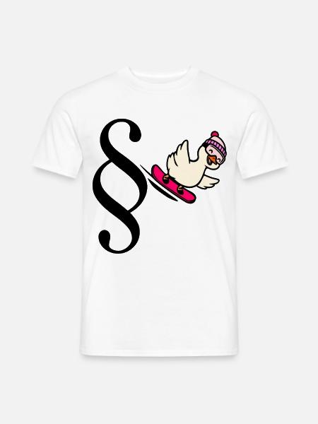 Skisport Gans Gesetze - Männer T-Shirt - Weiß