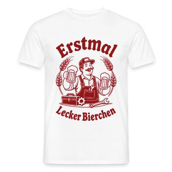 Handwerker Bier Spruch - Männer T-Shirt - Weiß - Vorne - AI Model Male 178 dark (178cm)