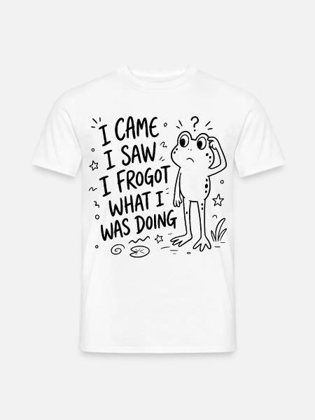 Frosch - I came I saw I frogot what i was doing - Männer T-Shirt - Weiß
