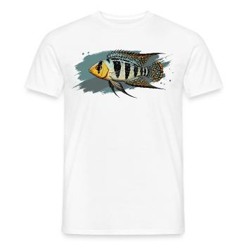 Buntbarsch Aquarium Aquaristik - Männer T-Shirt - Weiß - Vorne - AI Model Male 178 dark (178cm)