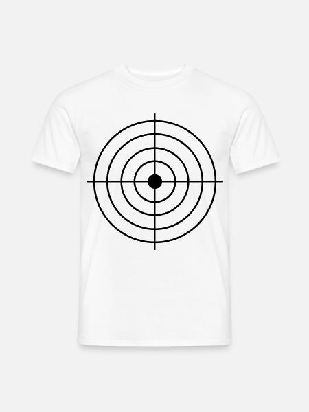 Zielscheibe - Männer T-Shirt - Weiß