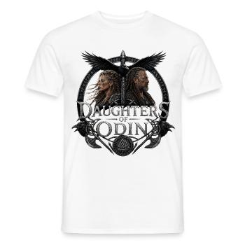 Daughters of Odin – Wikinger Design - Männer T-Shirt - Weiß - Vorne - AI Model Male 178 dark (178cm)