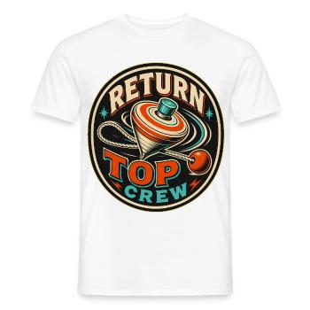 RETURN TOP CREW - Männer T-Shirt - Weiß - Vorne - AI Model Male 178 dark (178cm)