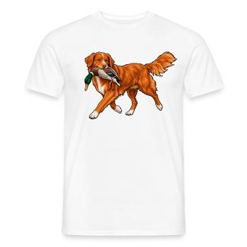 Toller bei der Entenjagd - Männer T-Shirt - Weiß - Vorne - AI Model Male 178 dark (178cm)