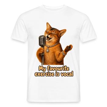 Gesangsübung - Männer T-Shirt - Weiß - Vorne - AI Model Male 178 dark (178cm)