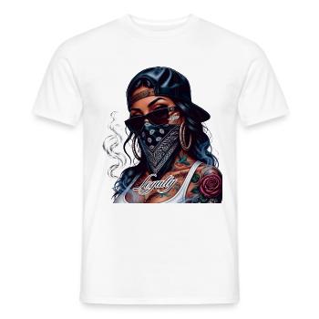 Loyalität im Straßenstil - Männer T-Shirt - Weiß - Vorne - AI Model Male 178 dark (178cm)