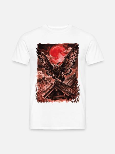 Mothman Ukiyo-e japanische Kryptid-Folklorekunst - Männer T-Shirt - Weiß
