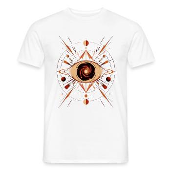 Auge im Strudel des Mandala-Kosmos - Männer T-Shirt - Weiß - Vorne - AI Model Male 178 dark (178cm)