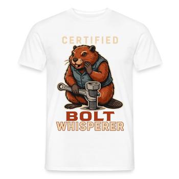 Certified Bolt Whisperer - Männer T-Shirt - Weiß - Vorne - AI Model Male 178 dark (178cm)