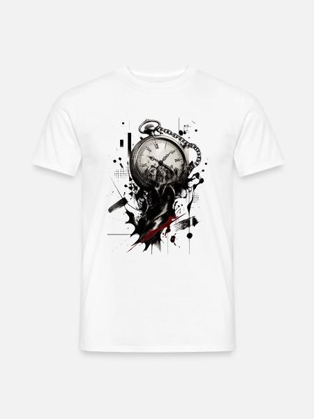 Zeit - Männer T-Shirt - Weiß