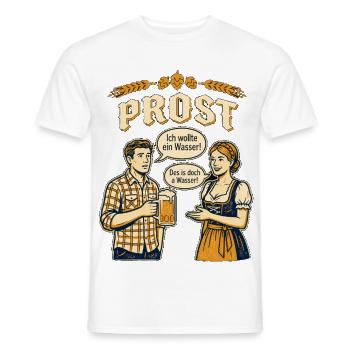 Wasser auf dem Bayrischen Volksfest - Männer T-Shirt - Weiß - Vorne - AI Model Male 178 dark (178cm)