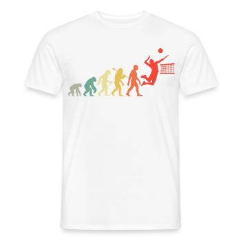 Volleyball Evolution für Vollyeballverein - Männer T-Shirt - Weiß - Vorne - AI Model Male 178 dark (178cm)
