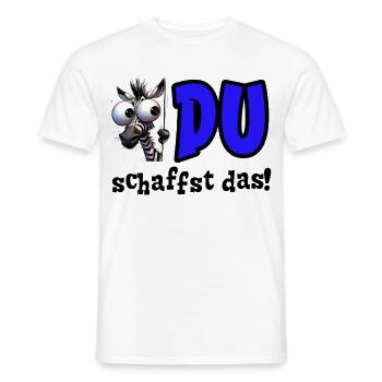 Du schaffst das! Mutmacher Glücksbringer Zebra - Männer T-Shirt - Weiß - Vorne - AI Model Male 178 dark (178cm)