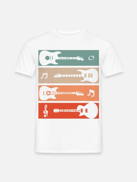 Lustiges Musiker - Männer T-Shirt - Weiß