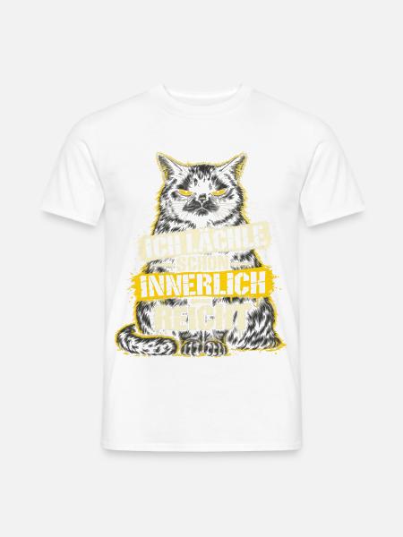 ICH LÄCHLE SCHON INNERLICH - REICHT - Lustiger - Männer T-Shirt - Weiß
