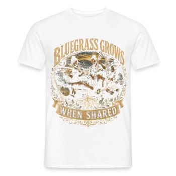 Bluegrass Grows When Shared - Männer T-Shirt - Weiß - Vorne - AI Model Male 178 dark (178cm)