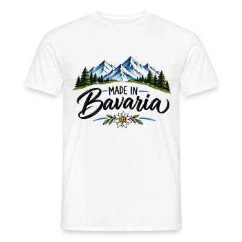 Made in Bavaria - Alpen & Heimat - Männer T-Shirt - Weiß - Vorne - AI Model Male 178 dark (178cm)