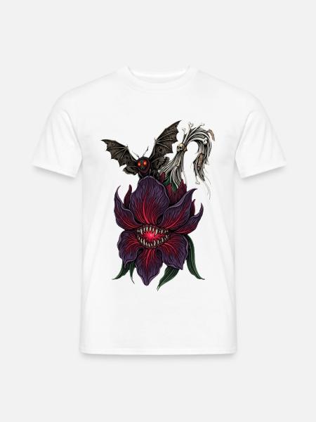Monster Echinacea Horror - Männer T-Shirt - Weiß