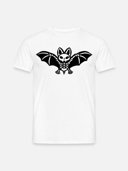 Skelettfledermaus (Schwarz) - Männer T-Shirt - Weiß