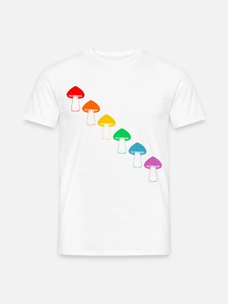 Vielfalt der Regenbogenpilze - Männer T-Shirt - Weiß