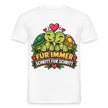 Valentinstag Geschenkidee Partner Hochzeitstag - Männer T-Shirt - Weiß - Vorne - AI Model Male 178 dark (178cm)