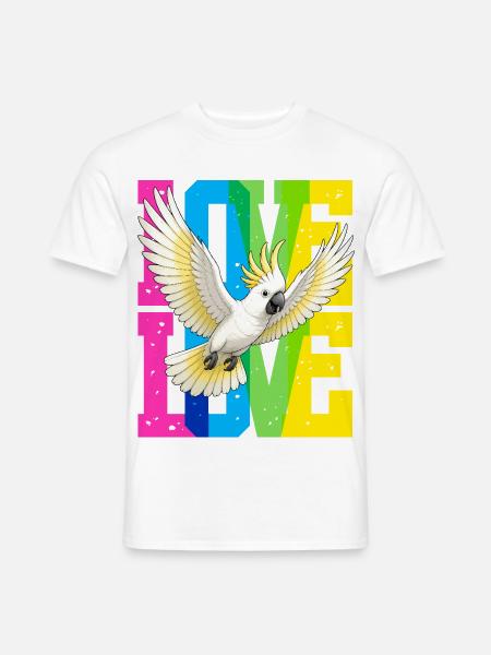 Fliegender Kakadu - Männer T-Shirt - Weiß