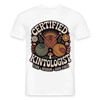 Knitting Lover – Yarn & Stricken Design - Männer T-Shirt - Weiß - Vorne - AI Model Male 178 dark (178cm)