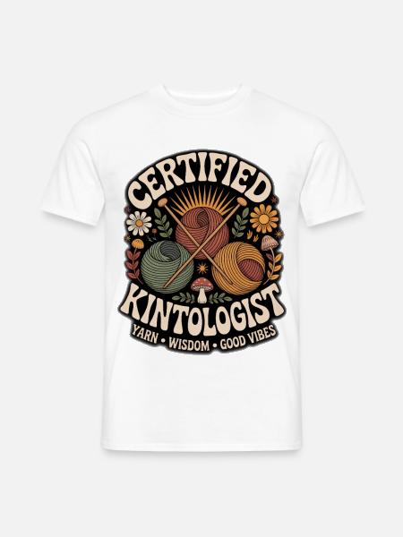Knitting Lover – Yarn & Stricken Design - Männer T-Shirt - Weiß