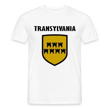 Goldenes Siebenbürgen Burgwappen Schild - Männer T-Shirt - Weiß - Vorne - AI Model Male 178 dark (178cm)