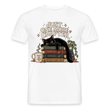 Just One More Chapter Katze - Männer T-Shirt - Weiß - Vorne - AI Model Male 178 dark (178cm)