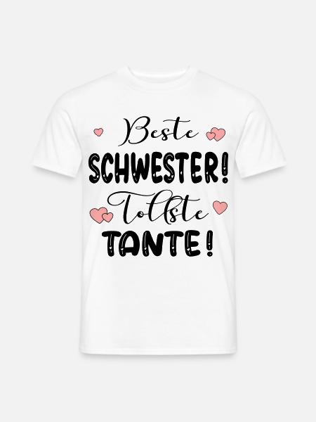 Schwester Tante Baby - Männer T-Shirt - Weiß
