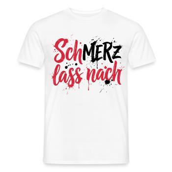 SchMerz lass nach - nein zu Merz - Männer T-Shirt - Weiß - Vorne - AI Model Male 178 dark (178cm)