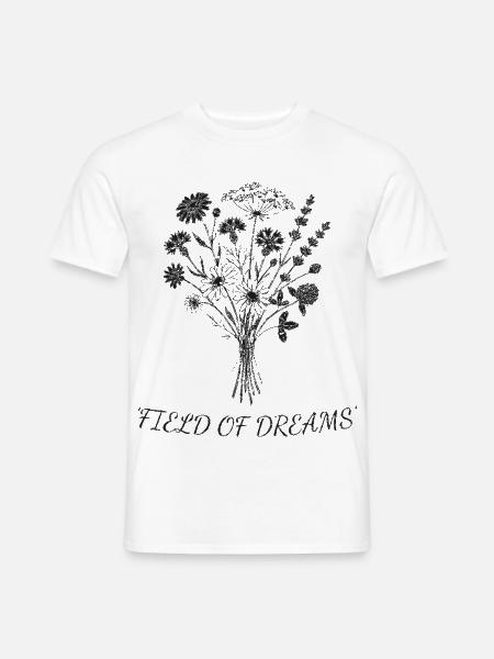 Traumblüten Silhouetten Bouquet - Männer T-Shirt - Weiß