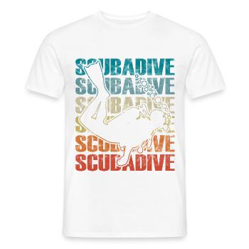 Retro Taucher Für Schnorcheln und Tauchen - Männer T-Shirt - Weiß - Vorne - AI Model Male 178 dark (178cm)