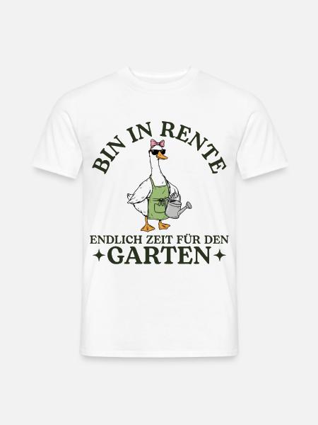 Rente Zeit für den Garten - Rentnerin Geschenk - Männer T-Shirt - Weiß