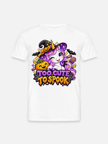 Einhorn Halloween Spruch - Männer T-Shirt - Weiß