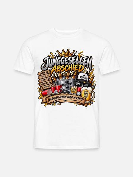 Junggesellenabschied Bierparty - Männer T-Shirt - Weiß